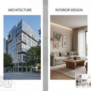 Difference between Interior Design & Architecture