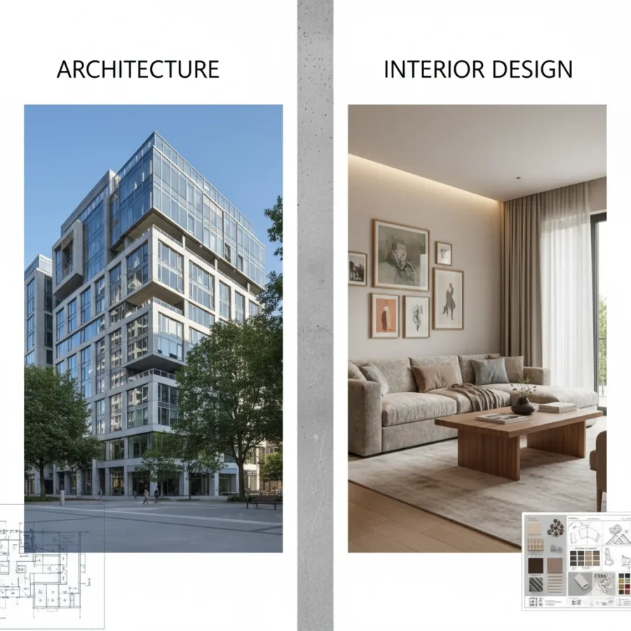 Difference Between Interior Design & Architecture