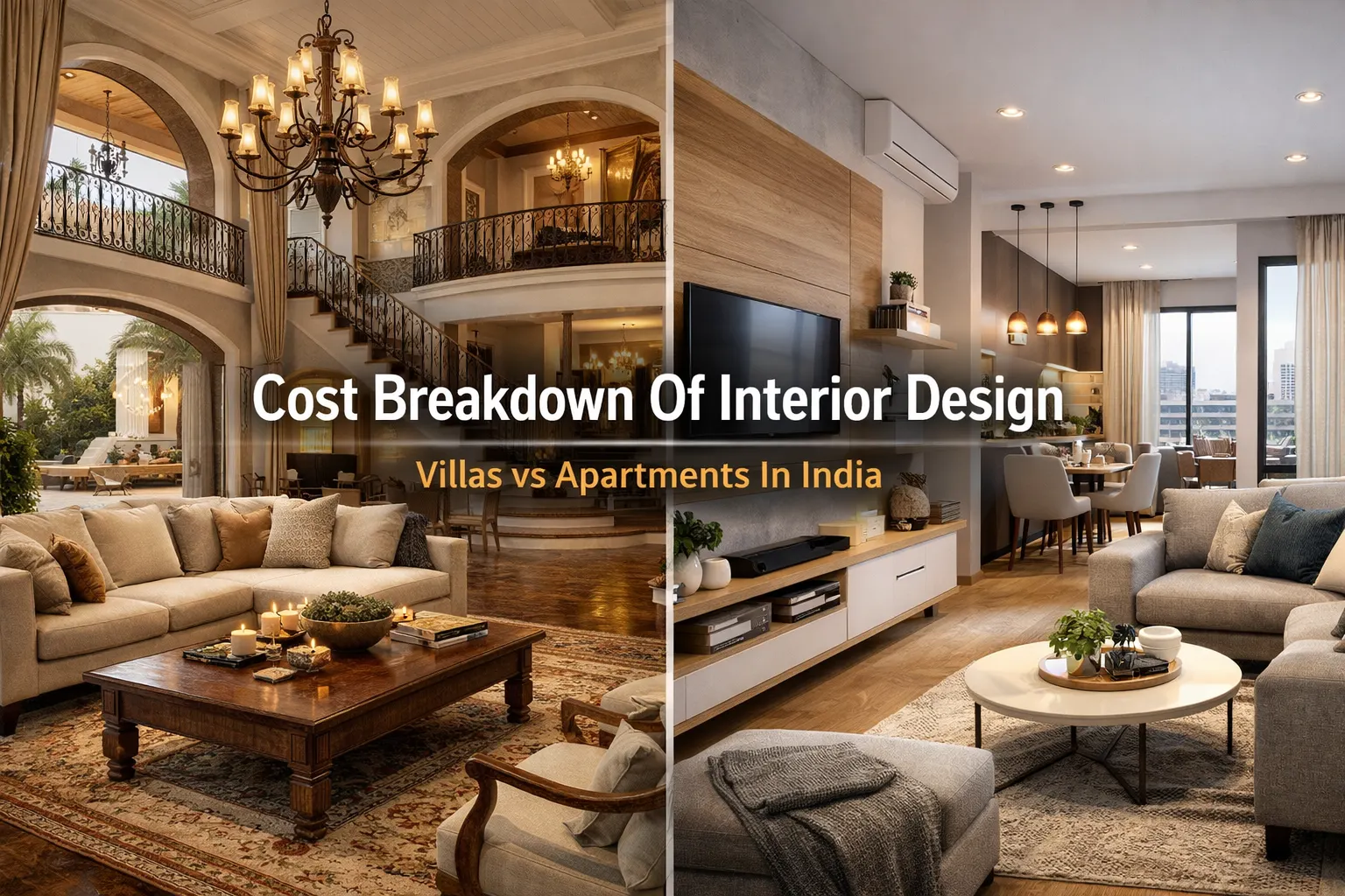 Cost Breakdown Of Interior Design For Villas vs Apartments In India