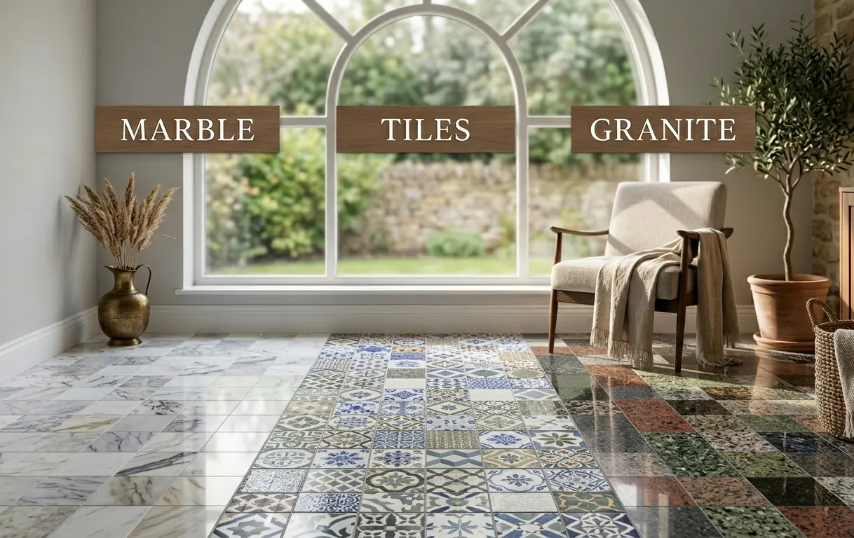 Marble vs Tiles vs Granite: What Should You Choose For Your Home