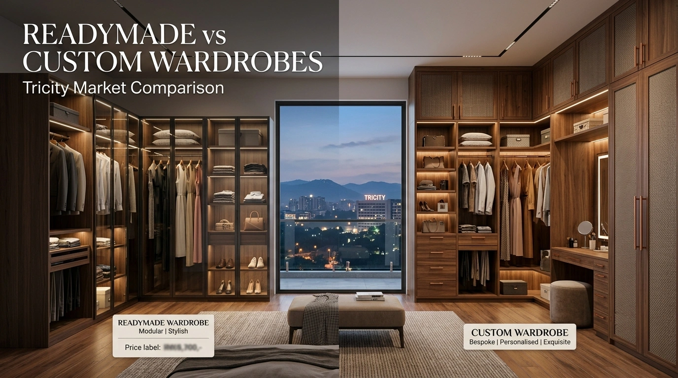 Readymade vs Custom Wardrobes: Tricity Market Comparison 