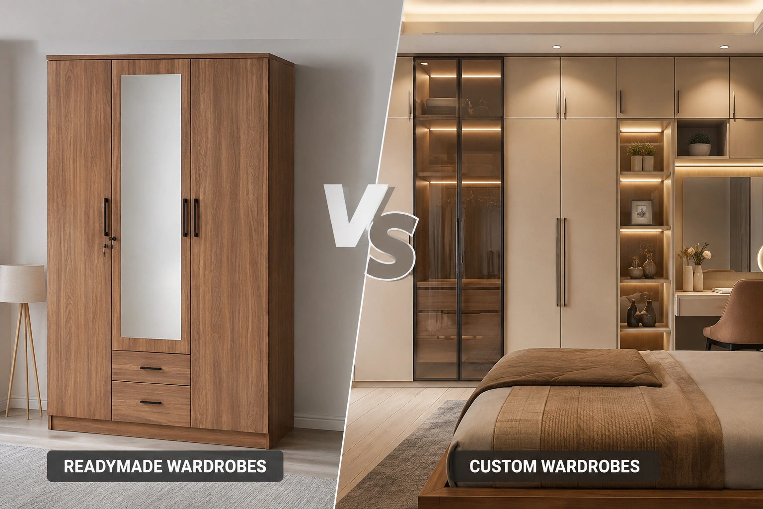 Readymade vs Custom Wardrobes